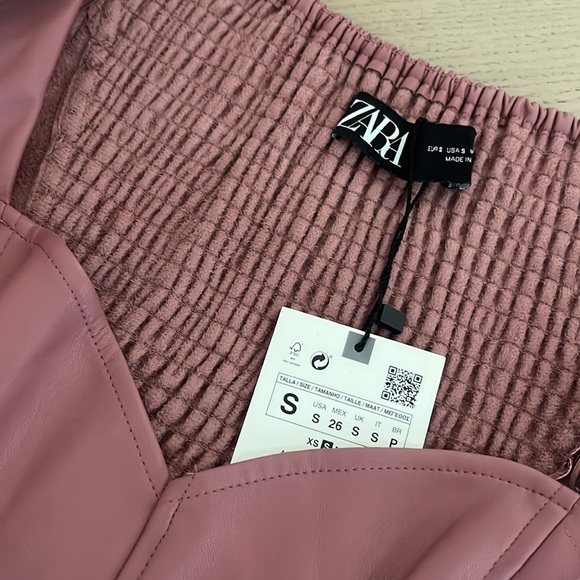 Zara Tops Zara Cropped Leather Top Poshmark